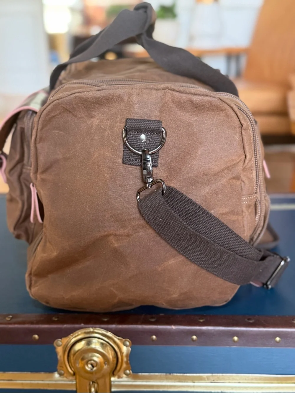 Wildroad Rugged Expandable Waxed Canvas Weekender Duffel Bag